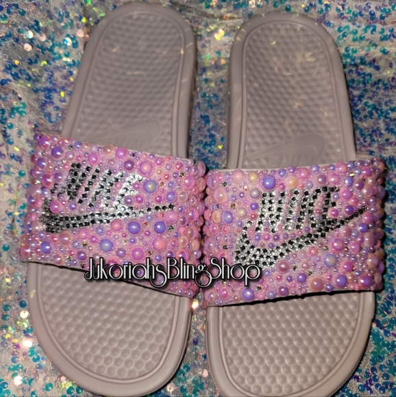 Bling Nike Slides - Picture 2 of 7